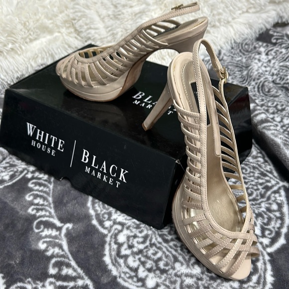 White House Black Market Gena Heels size 8 - Picture 1 of 8